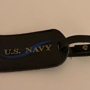 U.S. Navy Black Luggage Name Tag